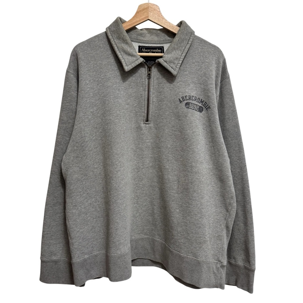 Vintage Abercrombie & Fitch 90s 1/4 Zip Collared Pullover Sweatshirt Men’s‎ XL